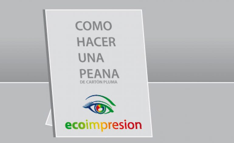 Como hacer una peana en cartón pluma en menos de un minuto.