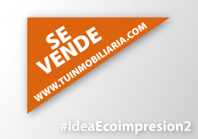 Idea original carteles de inmobiliaria triangulares