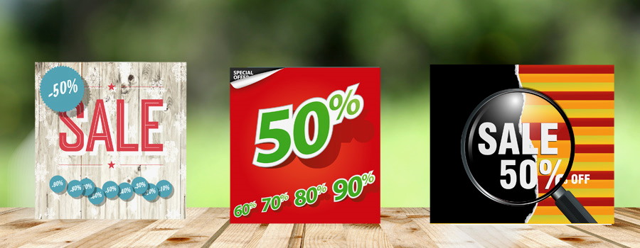 Carteles para ofertas personalizados