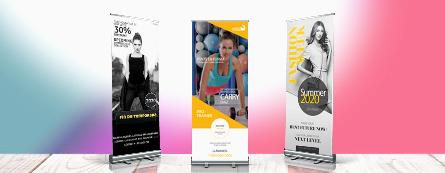 Impresion  digital de roll ups con lona
