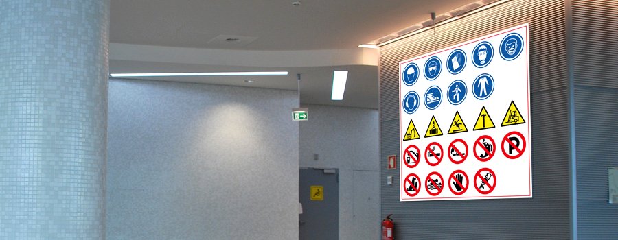 Fabrica carteles prevencion laboral personalizados con  logo empresa