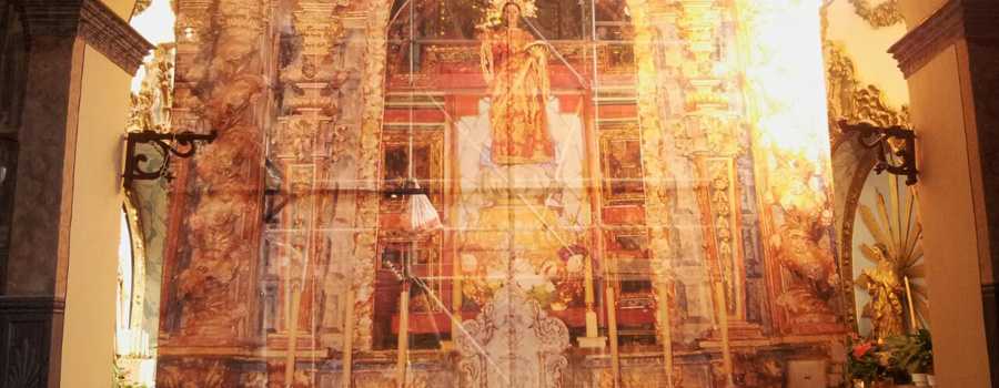 Lonas impresas para obras restauracion de iglesias
