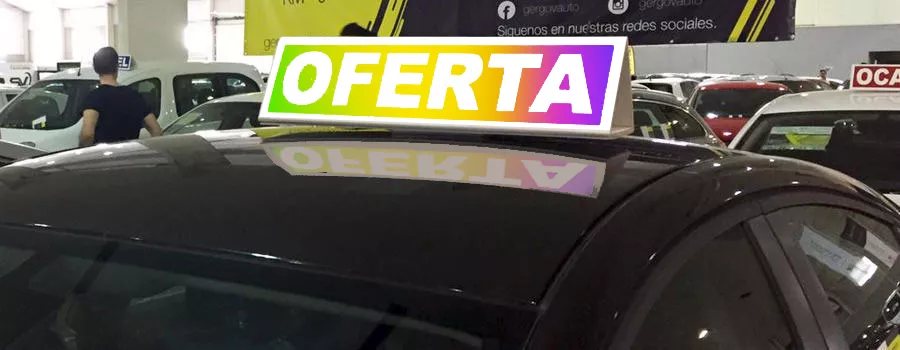 Carteles triangulo para venta de coches ocasión