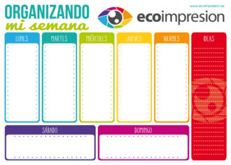 Publicacion organizador semanal
