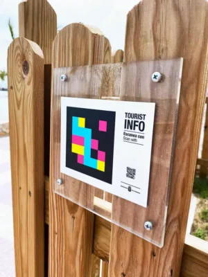 Vinilo Blanco metacrilato transparente Tourist info 179