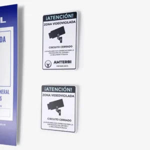 carteles para alarmas pvc espumado 80