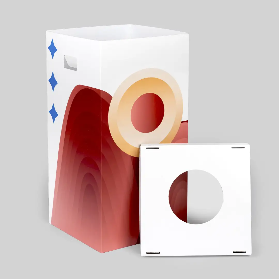 papeleras carton personalizadas ECOBOX 30X80X30CM SECUND1