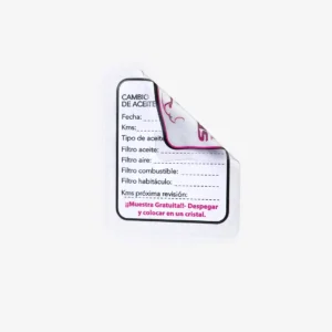 pegatinas talleres cambio aceite